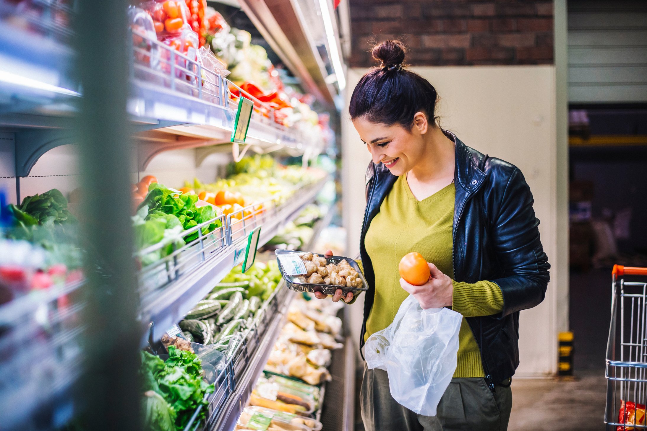 Woman Groceries Shopping