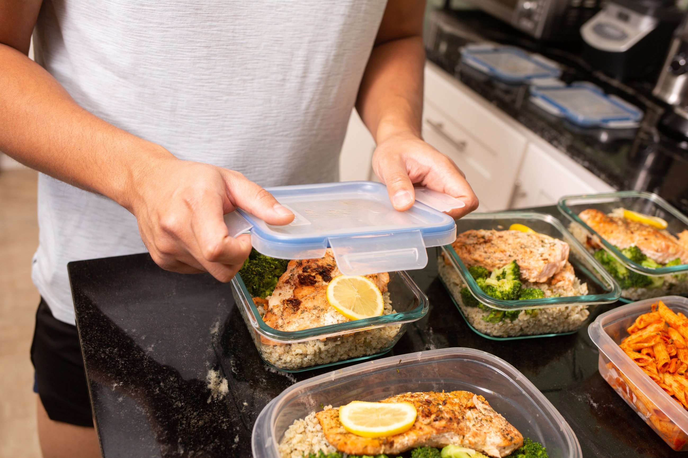 Meal Prep Containers Salmon