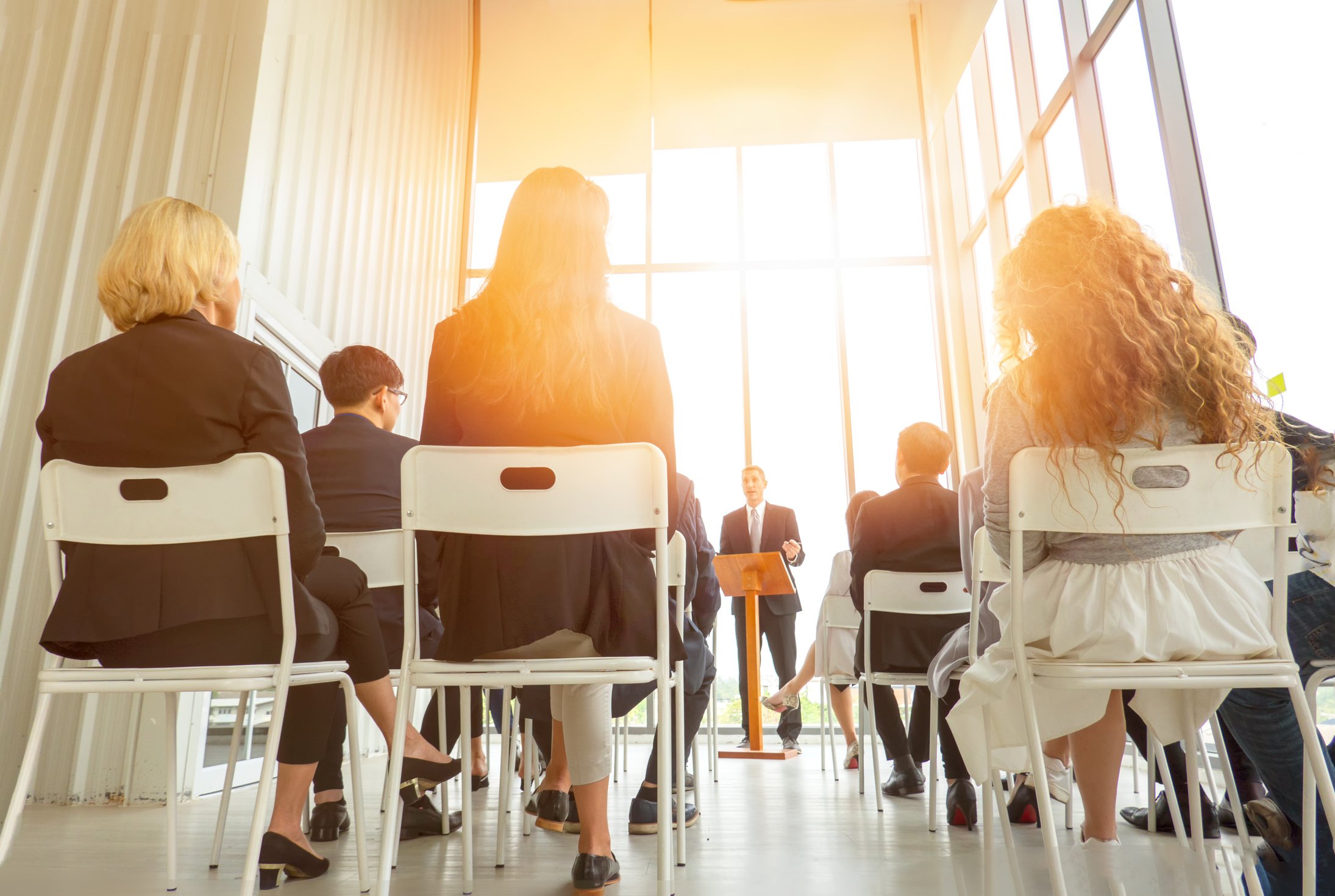 Group of People in a Business Corporate Event Training Seminar